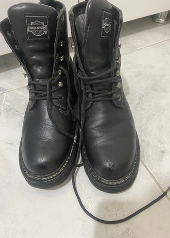 Erkek Siyah Deri Biker Botlar - Görsel 3