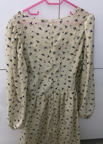 SHEIN Bej Uzun Kollu Midi Elbise - Görsel 4