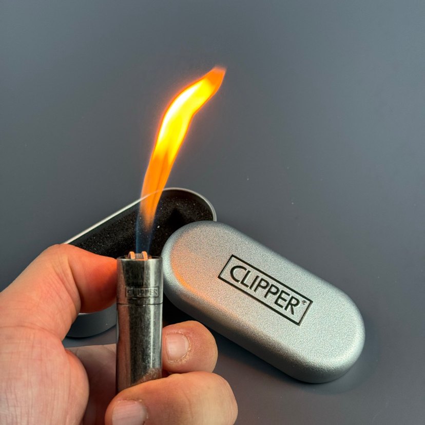 ESKİTİLMİŞ DESEN GÜMÜŞ CLİPPER ÇAKMAK - Görsel 2