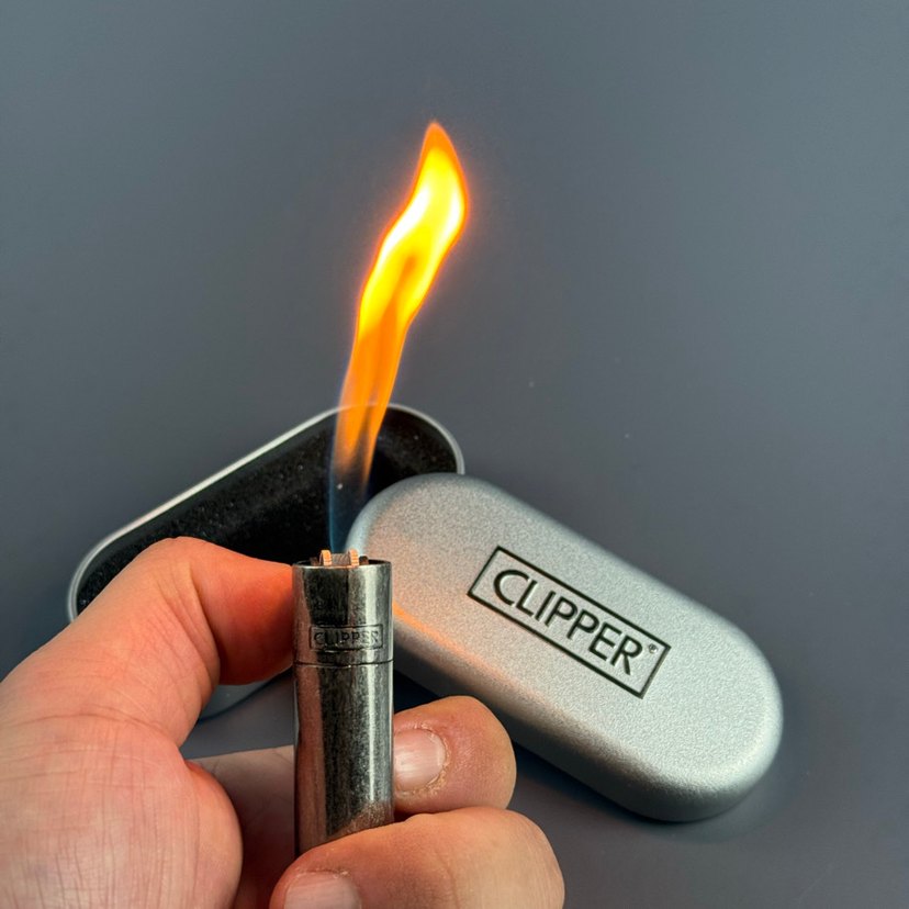 ESKİTİLMİŞ DESEN GÜMÜŞ CLİPPER ÇAKMAK - Görsel 4