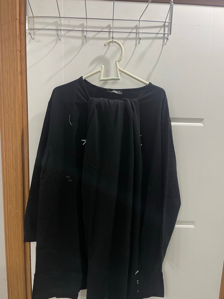 Siyah Baskılı Kadın Sweatshirt takm - Görsel 3