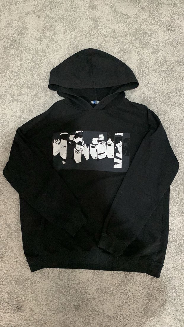 Siyah Baskılı Unisex Oversize Tişört - Görsel 2