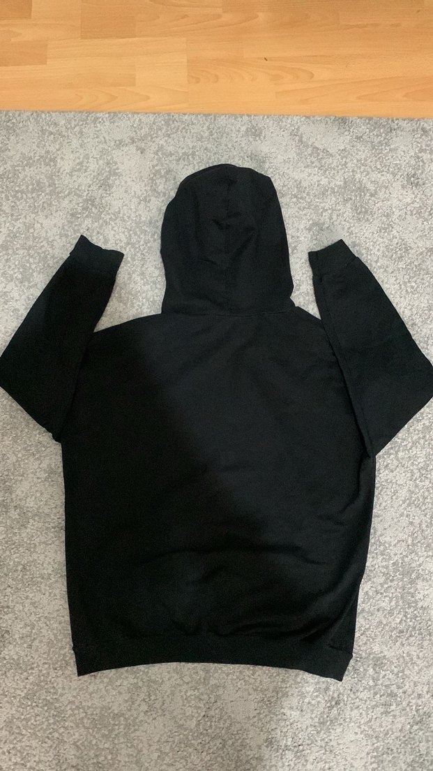 Siyah Baskılı Unisex Oversize Tişört - Görsel 3