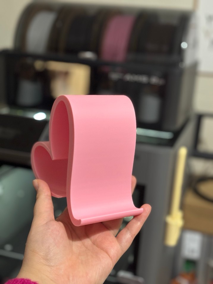 Koyu Pembe Telefon Tutucu - Görsel 3