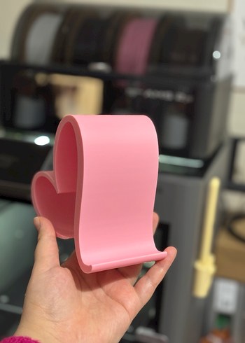 Koyu Pembe Telefon Tutucu - Görsel 2