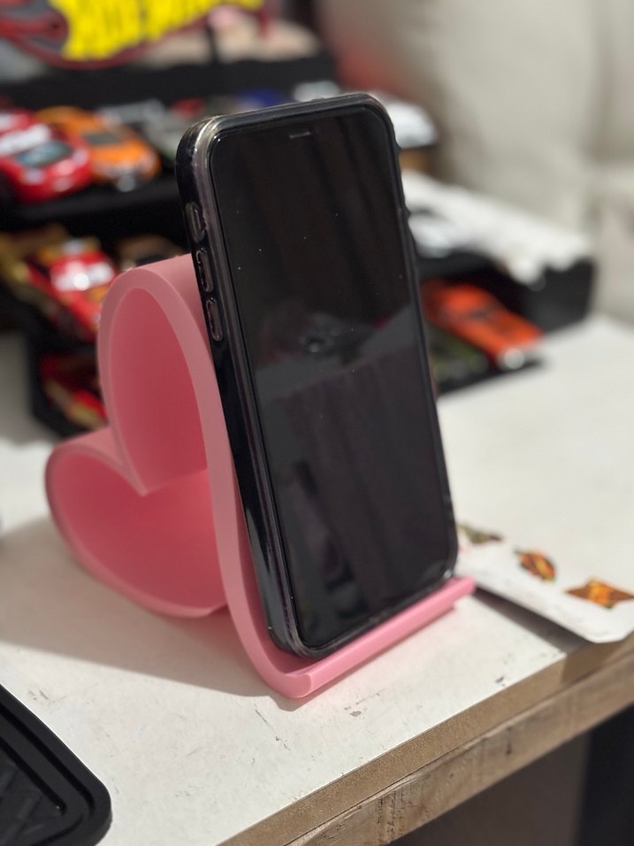 Koyu Pembe Telefon Tutucu - Görsel 3