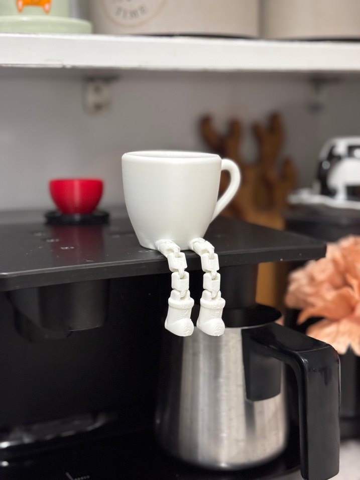 Beyaz Kupa Şeklinde Kahve köşesi süsü - Görsel 3