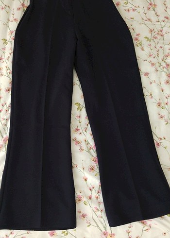 Gri Rahat Kesim Kadın Kumaş Pantolon - Görsel 3