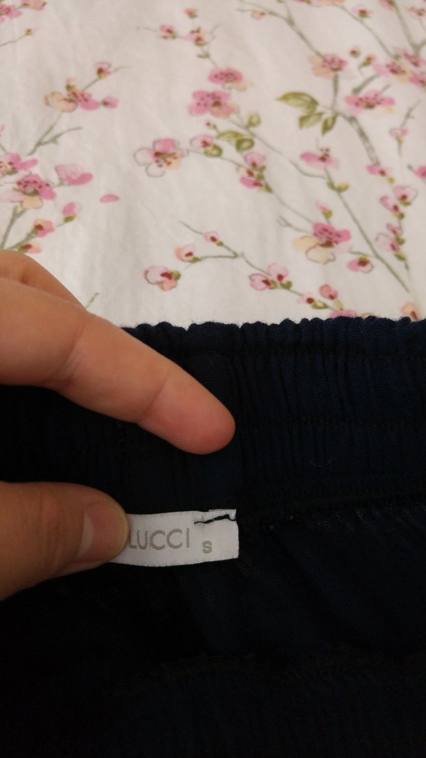 Kadın Lacivert Bol Kesim Keten Pantolon - Görsel 2