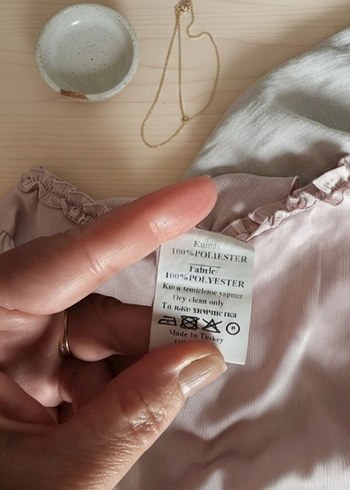 Fırfırlı Gül Kurusu Bluz (Yan Fermuarlı) - Görsel 4