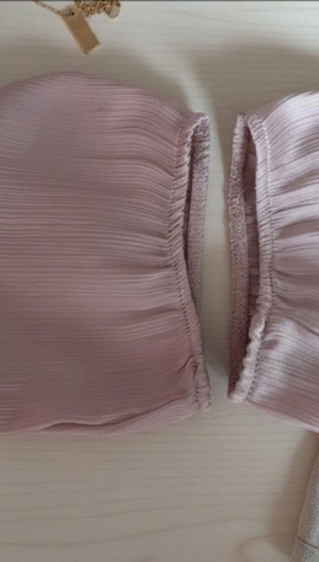 Fırfırlı Gül Kurusu Bluz (Yan Fermuarlı) - Görsel 3