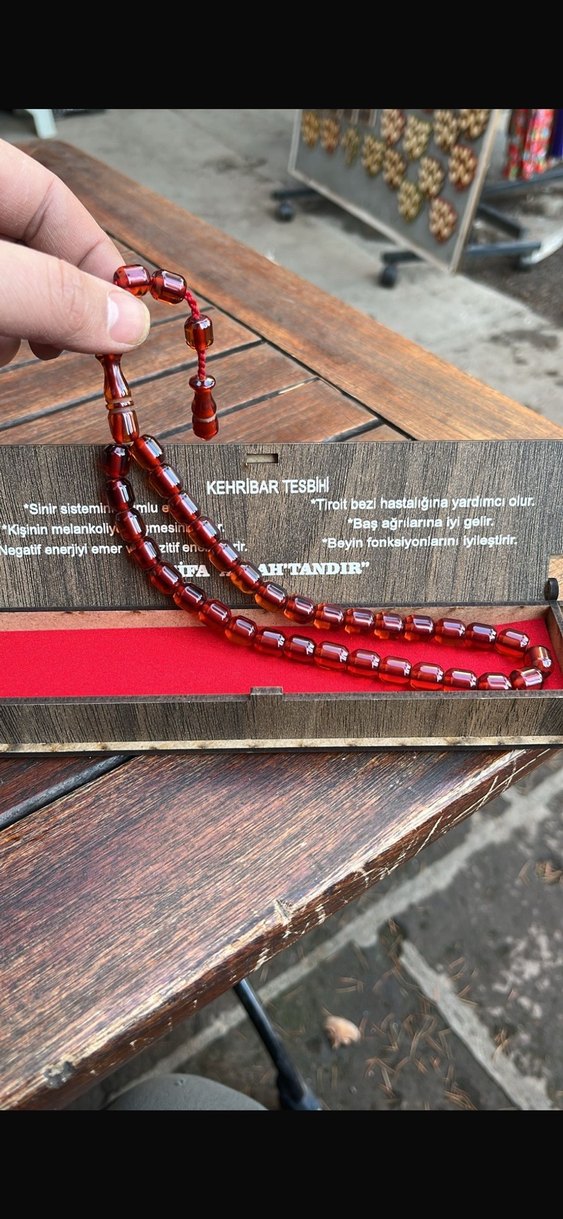 Sıkma Kehribar Tesbih - Görsel 2