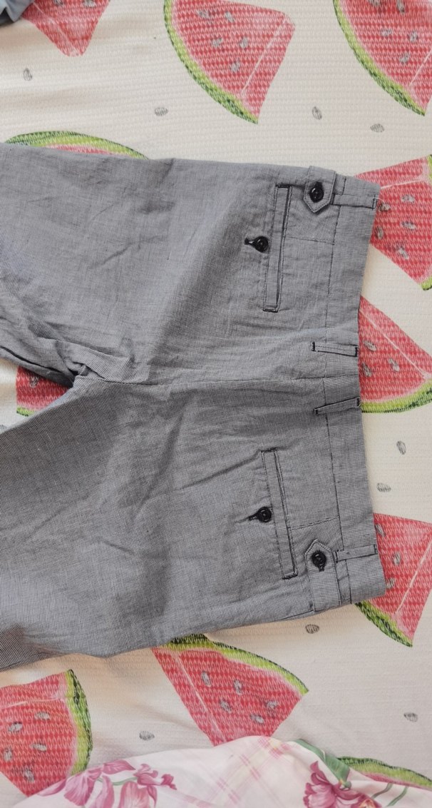 Gri desen kumas zara pantolon erkek. - Görsel 4