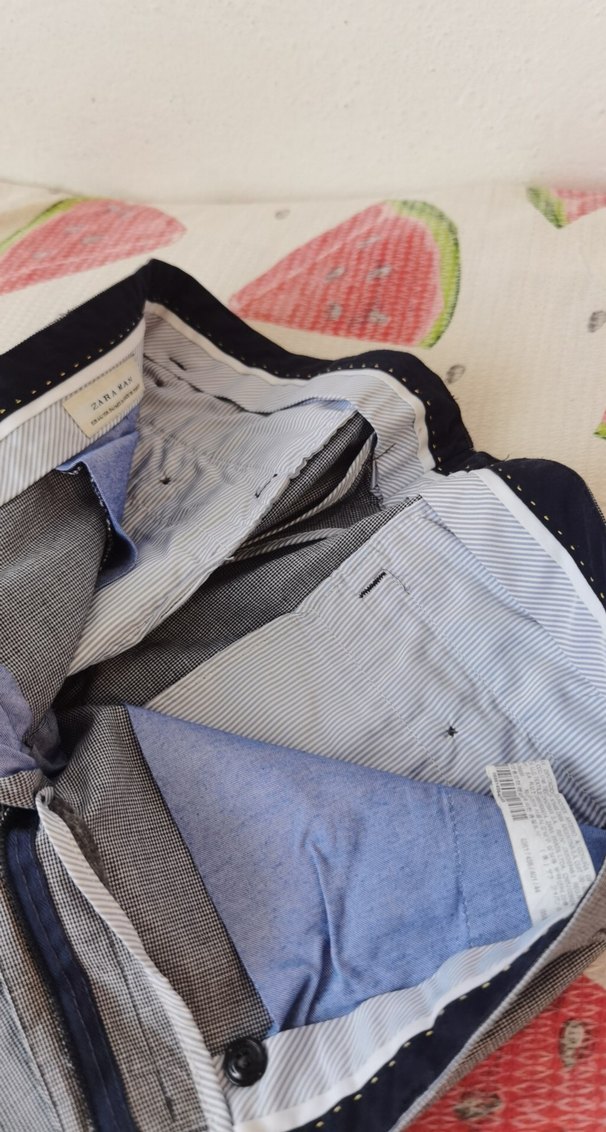 Gri desen kumas zara pantolon erkek. - Görsel 3