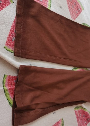 Düğmeli Kahverengi Erkek Pantolon - Görsel 4