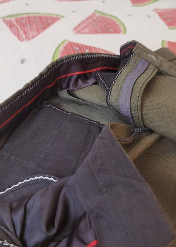 Kahverengi-yesil agir kumas pantolon - Görsel 2