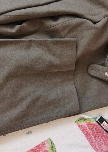 Kahverengi-yesil agir kumas pantolon - Görsel 5