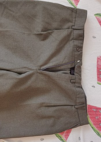 Kahverengi-yesil agir kumas pantolon - Görsel 3