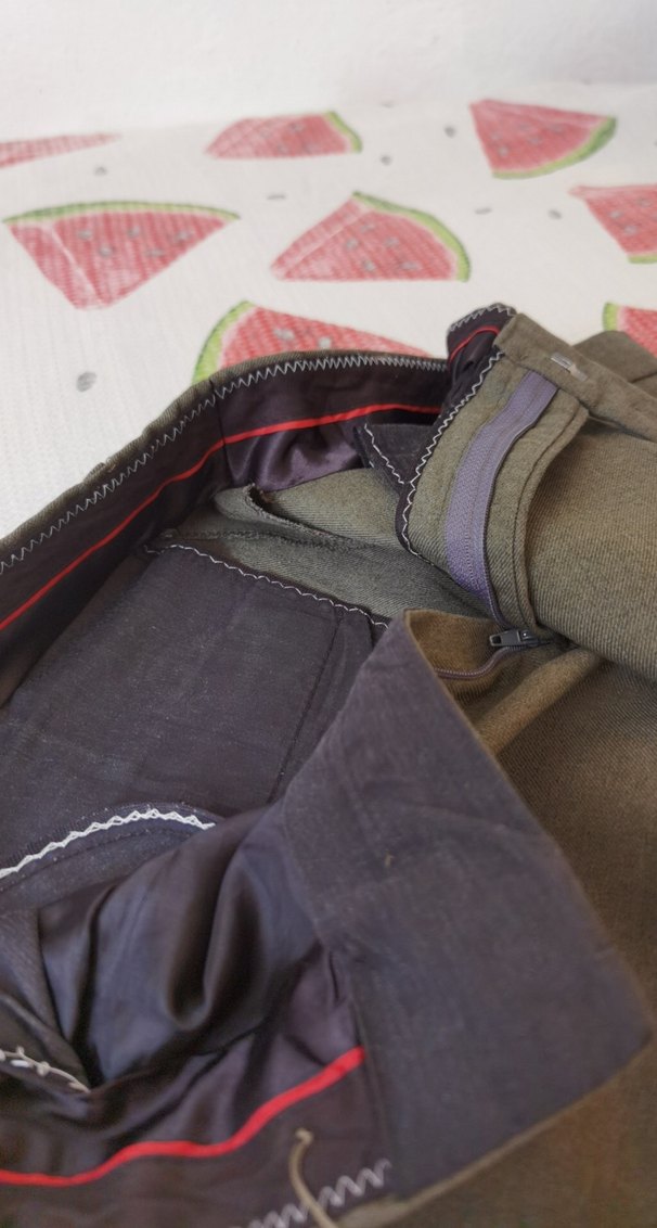 Kahverengi-yesil agir kumas pantolon - Görsel 2