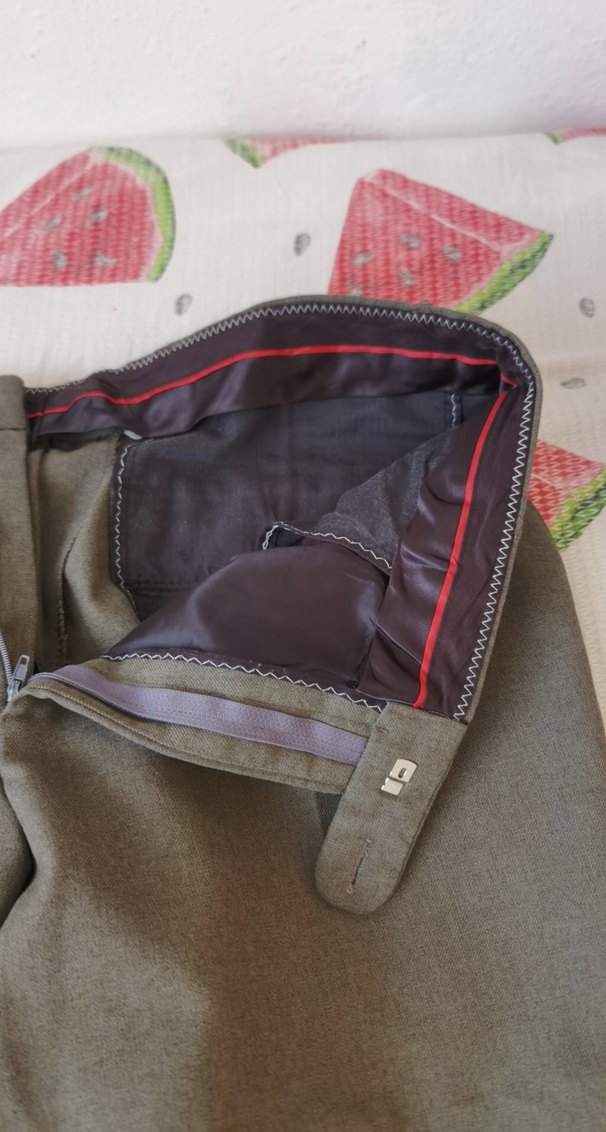 Kahverengi-yesil agir kumas pantolon - Görsel 4