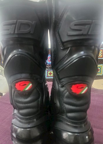 Siyah Erkek Biker motor bot - Görsel 2