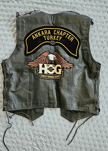 chapter hakiki deri motorcu yeleği - Görsel 2