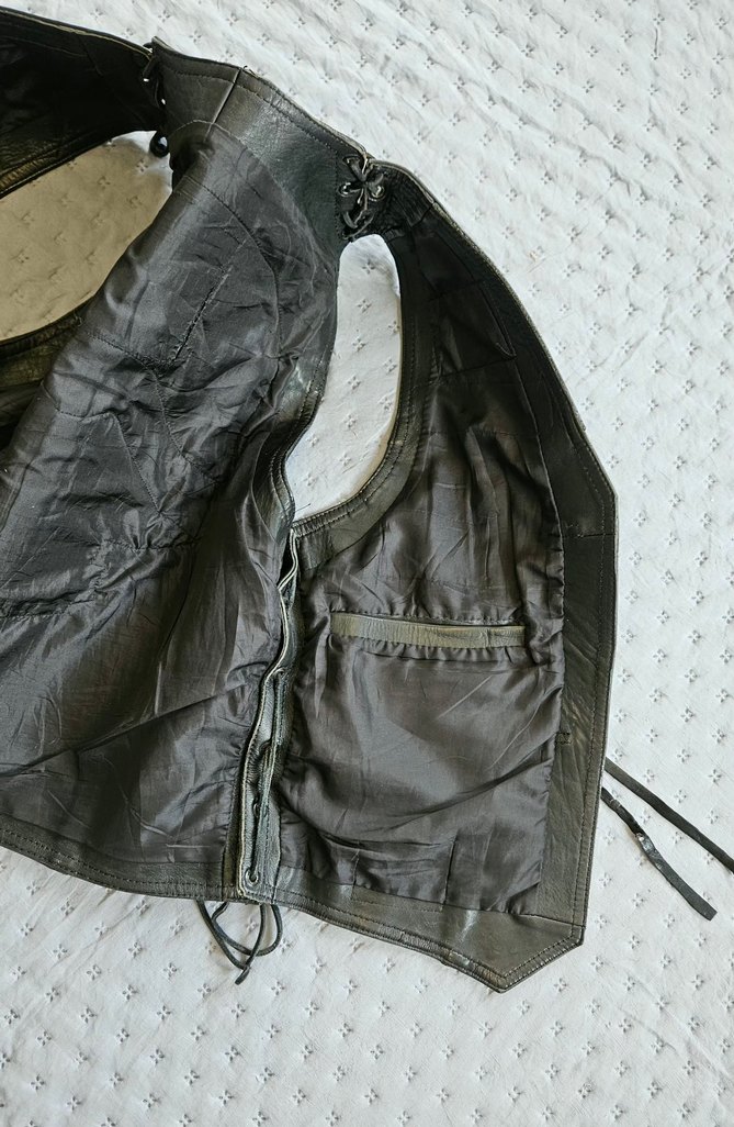 chapter hakiki deri motorcu yeleği - Görsel 5