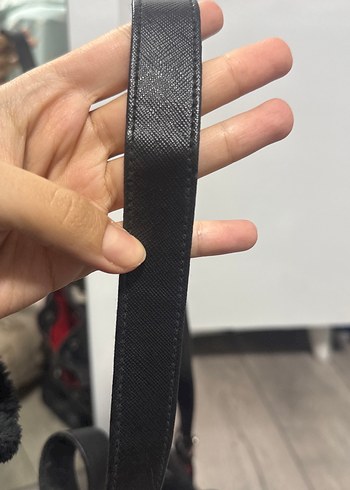 Siyah Deri Tokalı Sokak Stili Kadın Çanta - Görsel 5