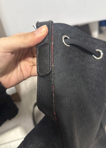 Siyah Deri Tokalı Sokak Stili Kadın Çanta - Görsel 7