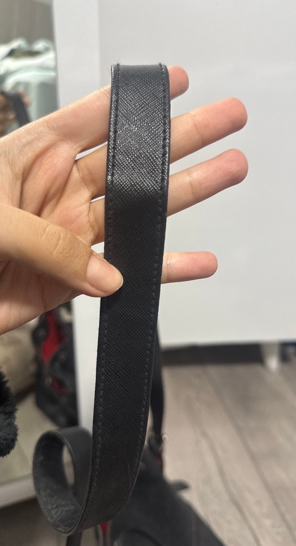 Siyah Deri Tokalı Sokak Stili Kadın Çanta - Görsel 5