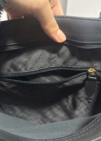 Siyah Deri Fermuarlı Kadın Çanta - Görsel 4