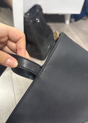Siyah Deri Fermuarlı Kadın Çanta - Görsel 5