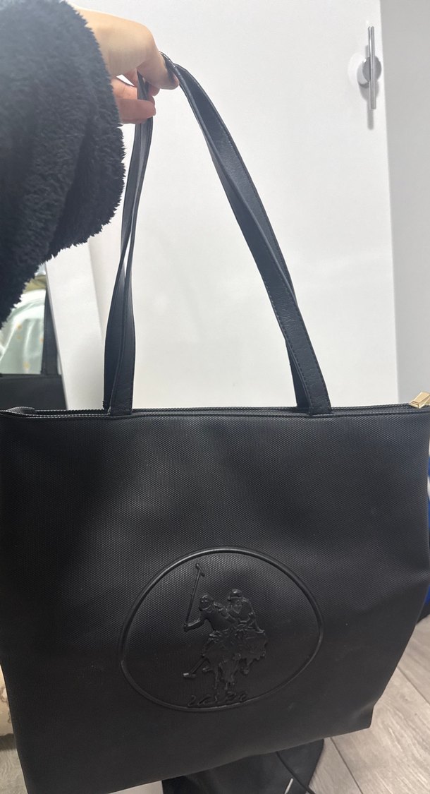 Siyah Deri Fermuarlı Kadın Çanta - Görsel 3