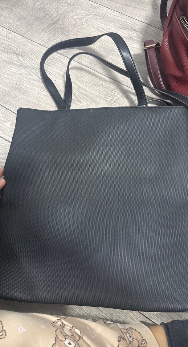 Siyah Deri Fermuarlı Kadın Çanta - Görsel 2