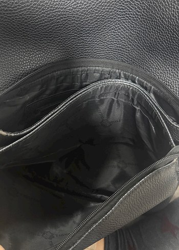 Siyah Deri Tokalı Kadın Çantası - Görsel 3