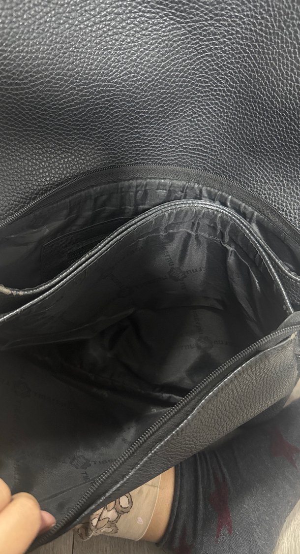 Siyah Deri Tokalı Kadın Çantası - Görsel 3