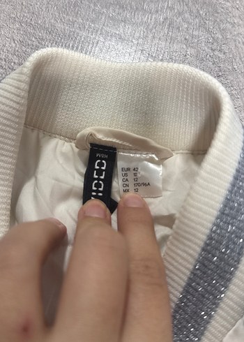 Nakışlı Siyah Beyaz Kadın Kolej Ceket - Görsel 2