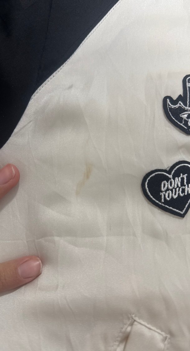 Nakışlı Siyah Beyaz Kadın Kolej Ceket - Görsel 5