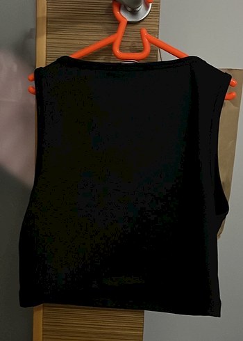 Siyah Mini Kadın Atlet, Yuvarlak Yaka, Spor - Görsel 3