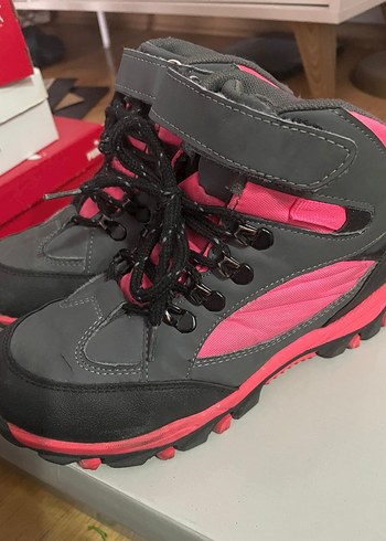 Pembe Bağcıklı Kız Çocuk Biker Botu - Görsel 3