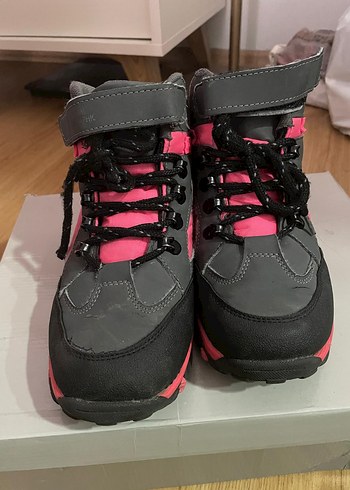 Pembe Bağcıklı Kız Çocuk Biker Botu - Görsel 2