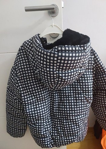 Kareli fermuarli Kışlık Çocuk Mont - Görsel 2