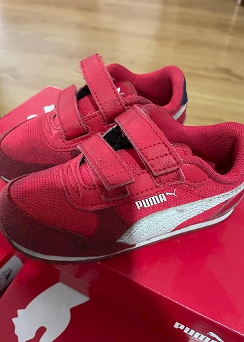 Kız Çocukları İçin Kırmızı Puma Spor Ayakkabı - Görsel 2