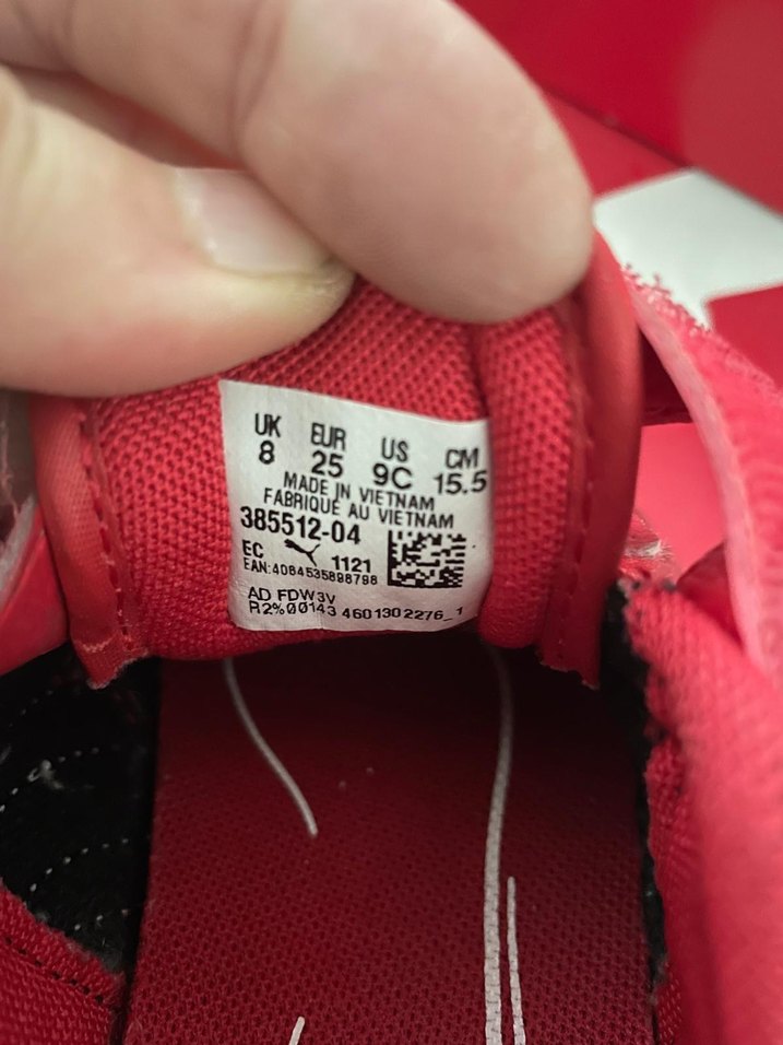 Kız Çocukları İçin Kırmızı Puma Spor Ayakkabı - Görsel 3