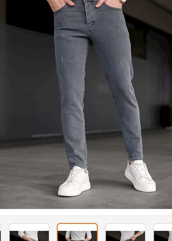 Gri Erkek Denim Pantolon Regular Fit - Görsel 2