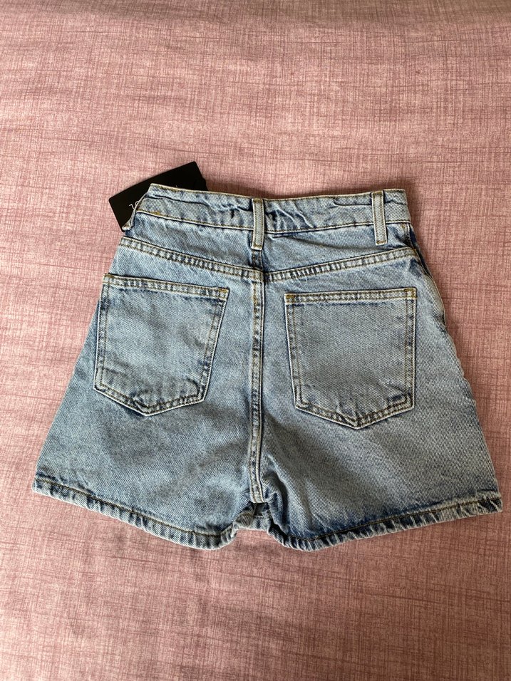 TrendYol Mavi Mini Denim Şort Etek - Görsel 3