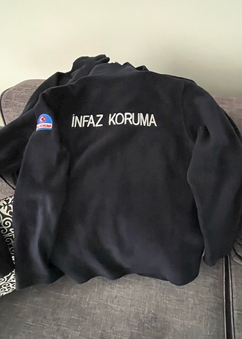 İnfaz koruma için özel Nakışlı Fermuarlı Erkek Gri Polar - Görsel 2