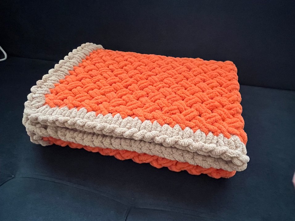 Nakışlı Örgü Çocuk Battaniyesi - Görsel 4