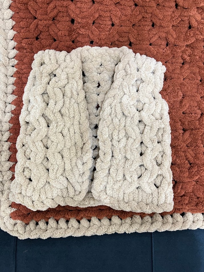 Pastel Renkli Örgü Çocuk Battaniyesi - Görsel 3