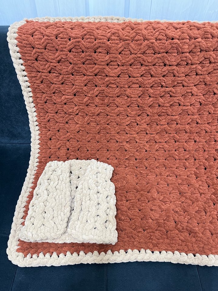 Pastel Renkli Örgü Çocuk Battaniyesi - Görsel 2